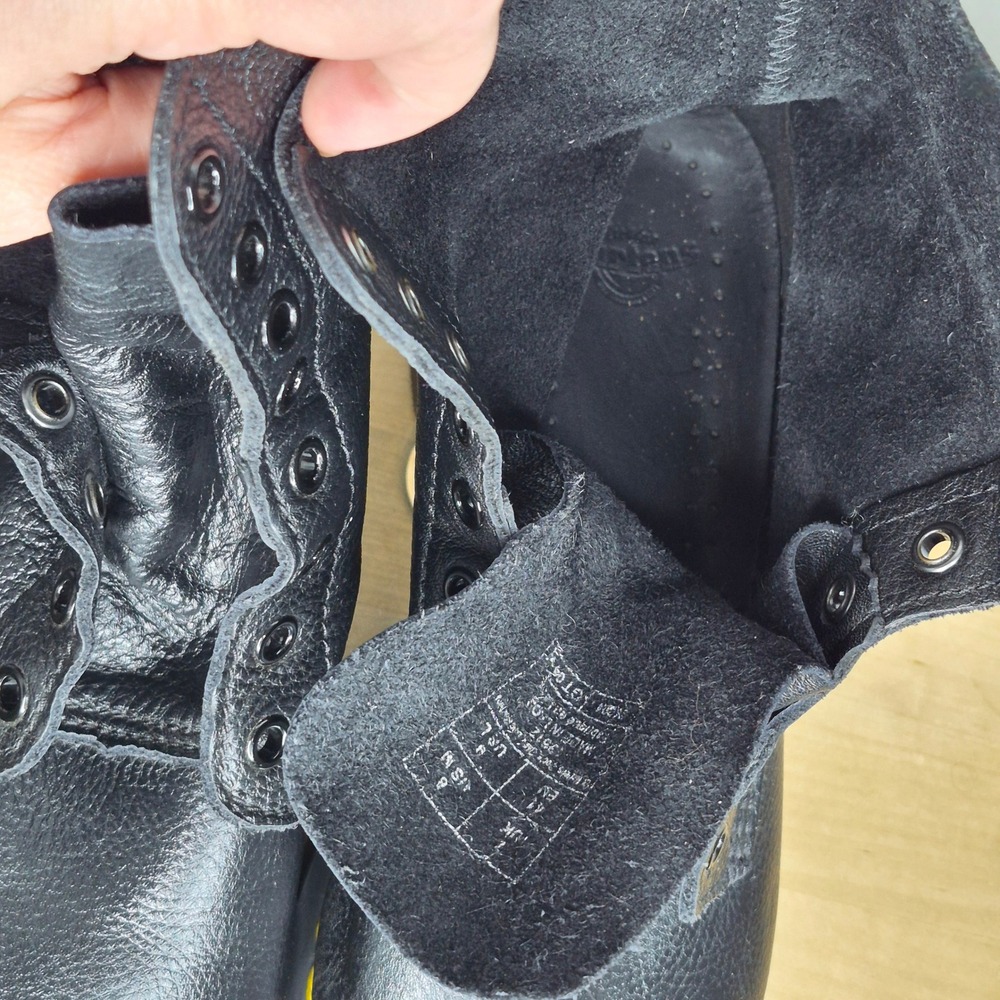 Dr. Martens 1460 Pascal Black Virginia Leather 8-Eye Boots 8 US 41 EU Grunge - Picture 2 of 13